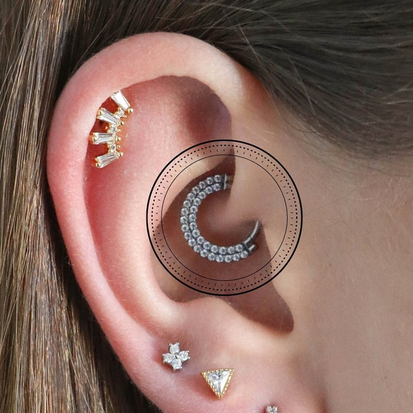 Nova Titanium Daith Hoop, Daith Earring, Cartilage Earring, Septum Hoop, Daith Jewelry, Daith Ring, Segment Ring, Titanium Piercing