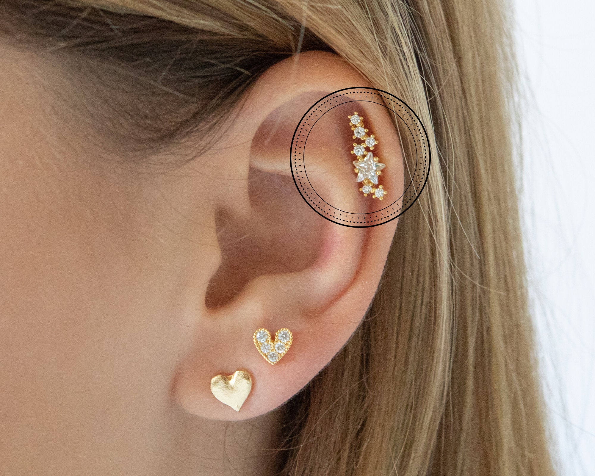 Stroomopwaarts vergaan perzik Constellatie Helix Bar Kraakbeen Piercing Helix Piercing - Etsy België