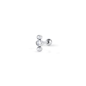 Solstice Barbell Stud Earring, Helix Piercing, Helix, Tragus, Earring, Helix Piercing, Tragu, Cartilage Earring, Conch, Rook, Cartilage Stud image 3