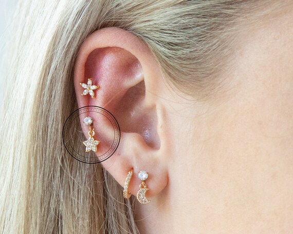 Star shaped deals drop earrings