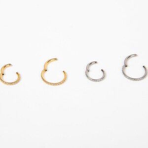 16 Gauge Clicker Hoop, Conch Hoop, Segment Ring, Rook Hoop, Ear Jewellery, 316L Hinged Segment Hoop, Nose Ring, Forward Helix, Helix Earring image 7