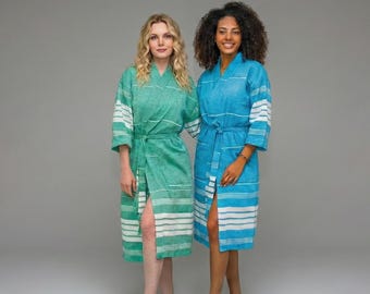 Peshtemal Bathrobe 100% Cotton Bath Towel Beach Towel Dressing Gown Towel Spa Kimono Sauna Bridesmaid Gift | Birgie Home - Size M / L - Etsy Denmark Peshtemal Bathrobe 100% Cotton Bath Towel Beach Towel Dressing Gown Towel Spa Kimono Sauna Bridesmaid Gift | Birgie Home - Size M / L - Etsy Denmark