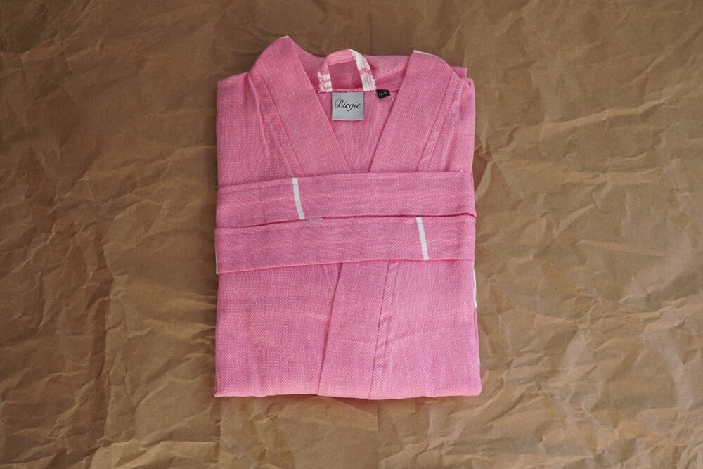 Set 2 Accappatoi Peshtemal In Cotone Birgie &ndash; Taglia M/L, Rosa E Verde, Da Sauna E Spiaggia