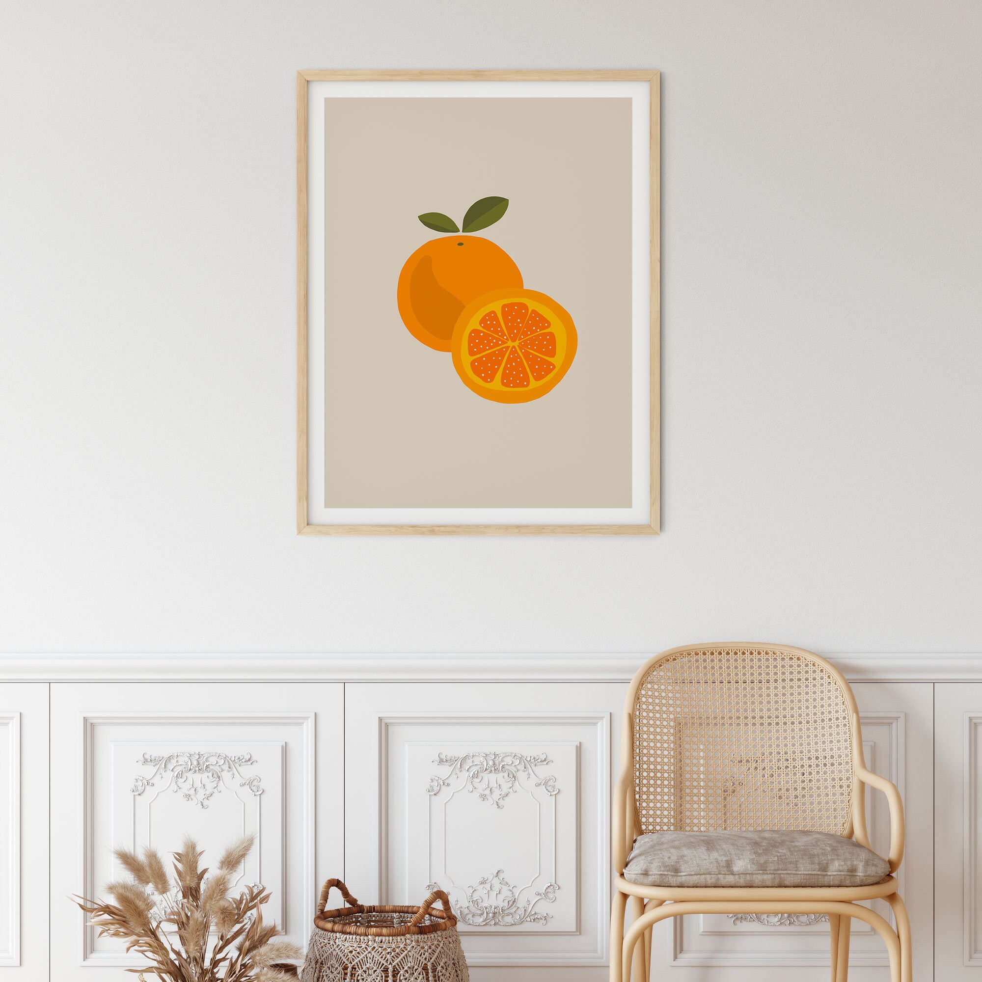 Orange Citrus Print Printable Wall Art Botanical Wall Art - Etsy