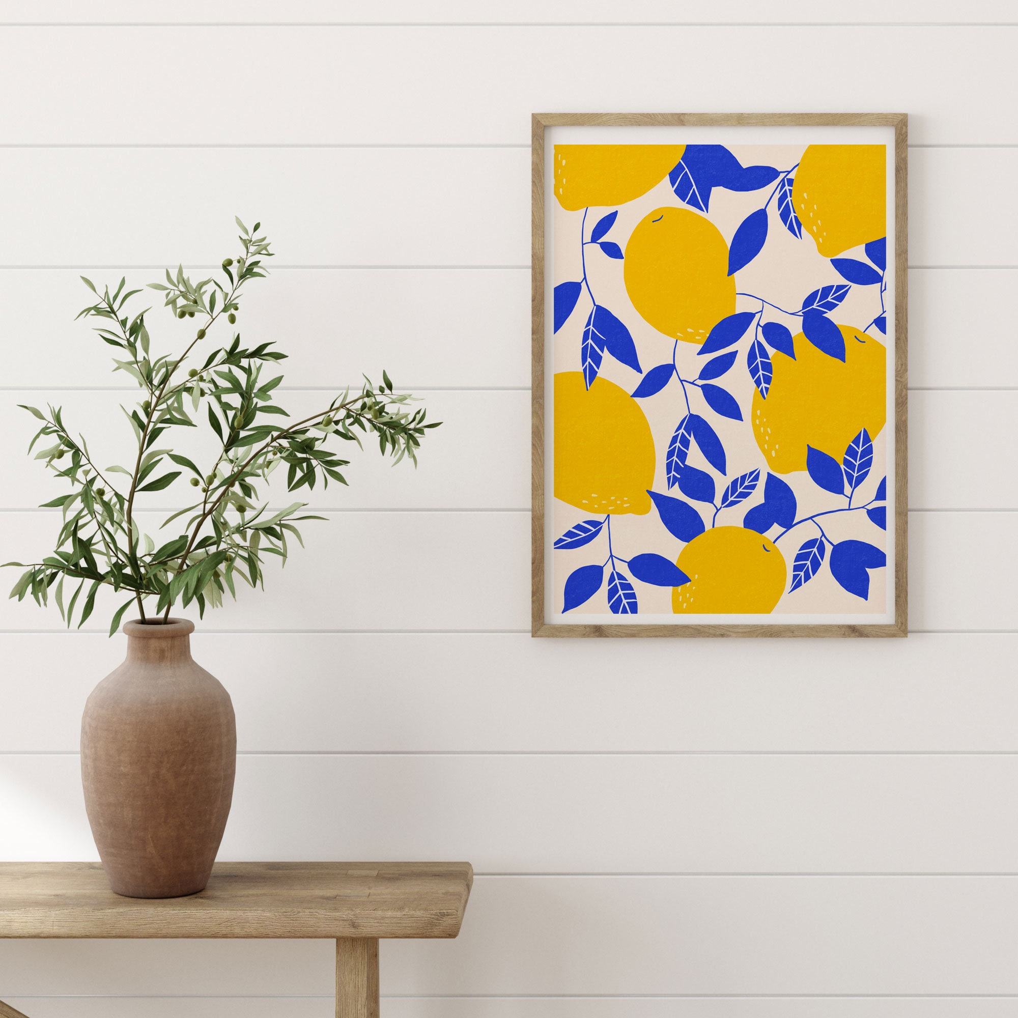 Lemon Tree print Citrus Wall Art Printable Wall Art Vintage Etsy