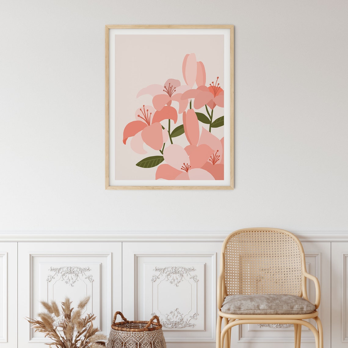 Lily Flower wall art House plant print Flower wall art Etsy
