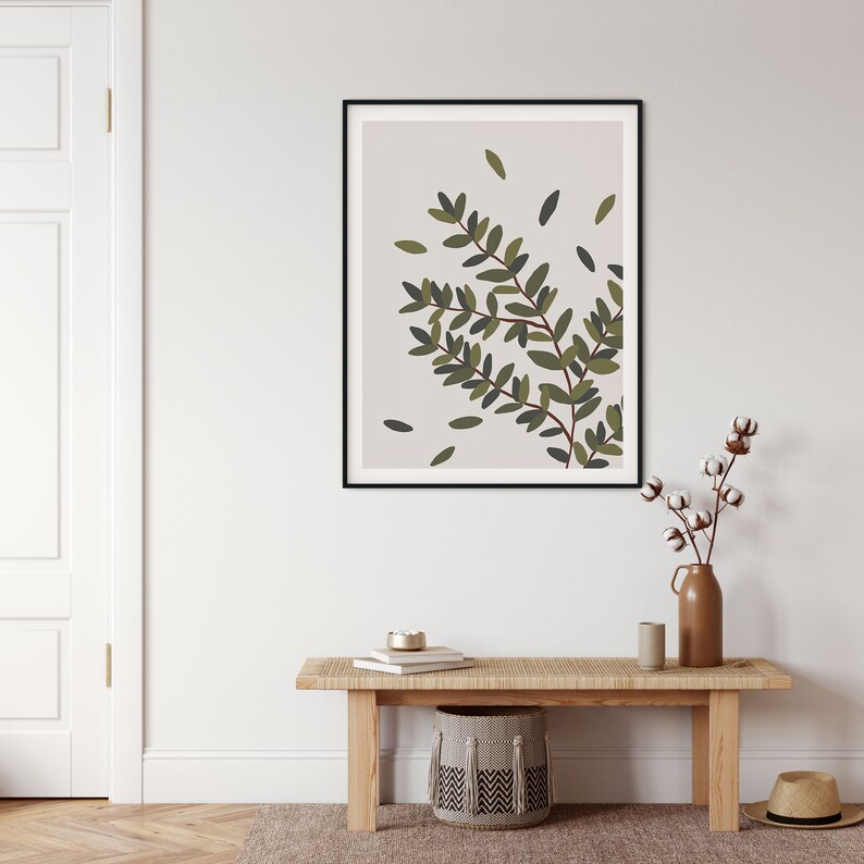 Modern Plant Printable Wall Art House Plant Print Plant Wall Etsy