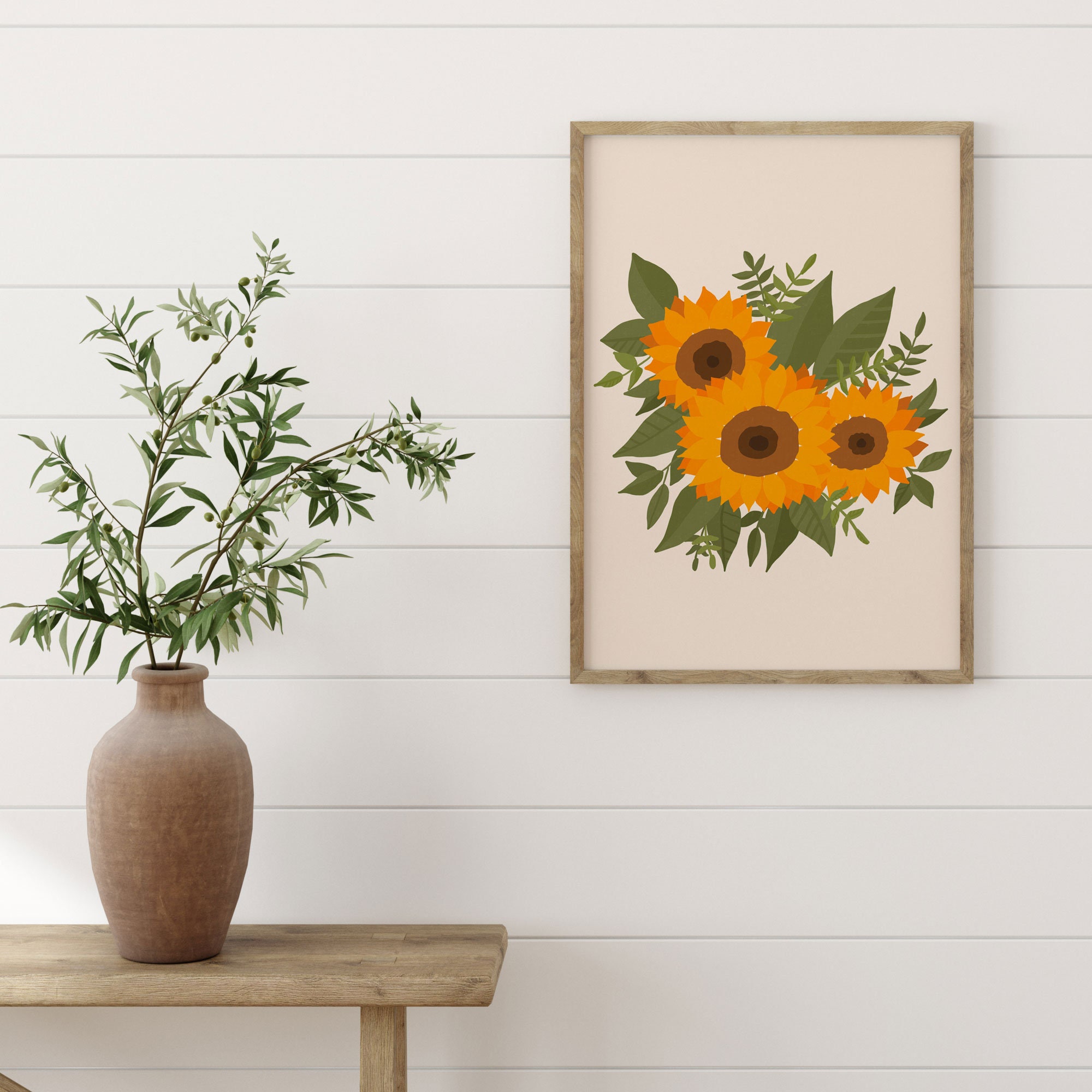 Sunflower Print Flower Wall Art Printable Wall Art - Etsy