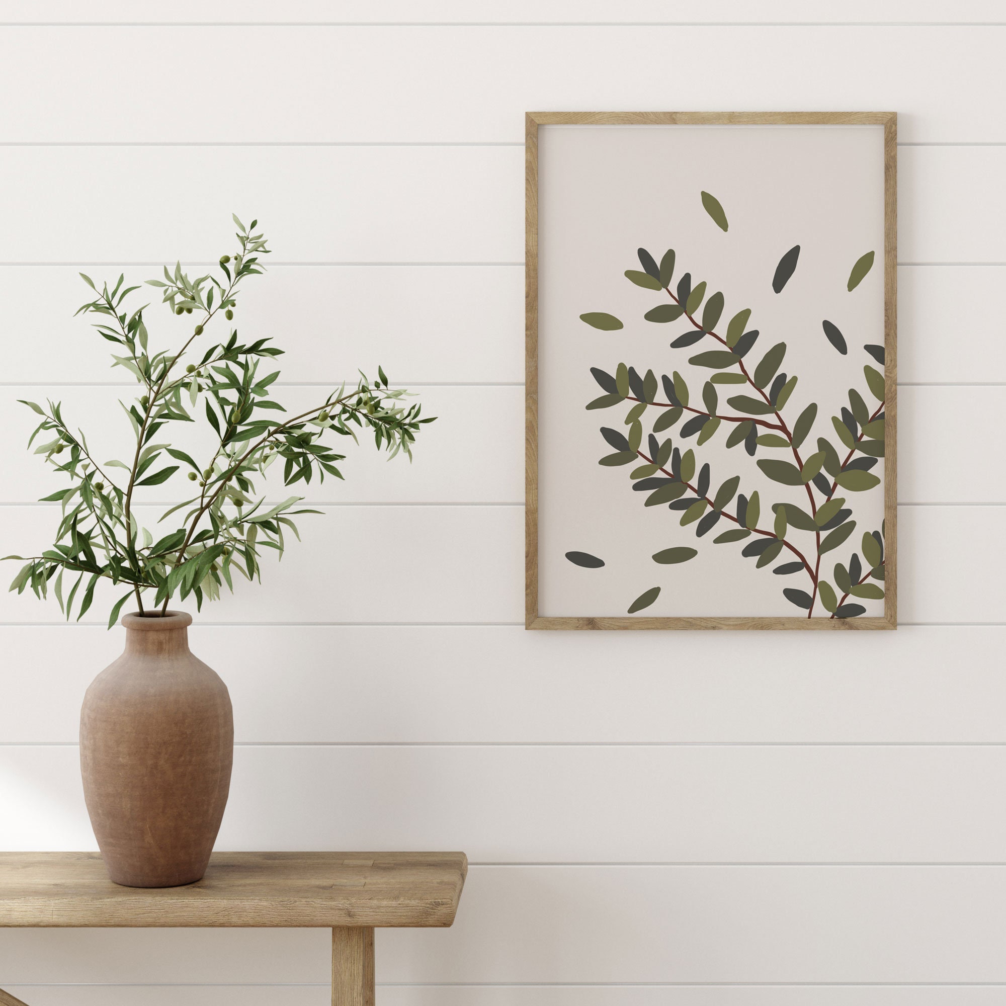 Modern Plant Printable Wall Art House Plant Print Plant Wall Etsy