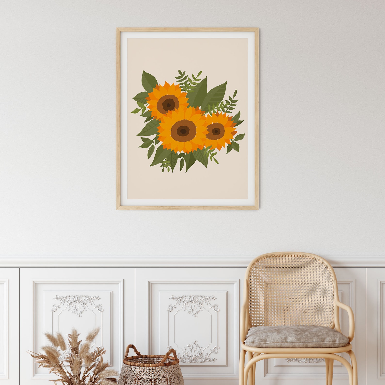 Sunflower Print Flower Wall Art Printable Wall Art - Etsy