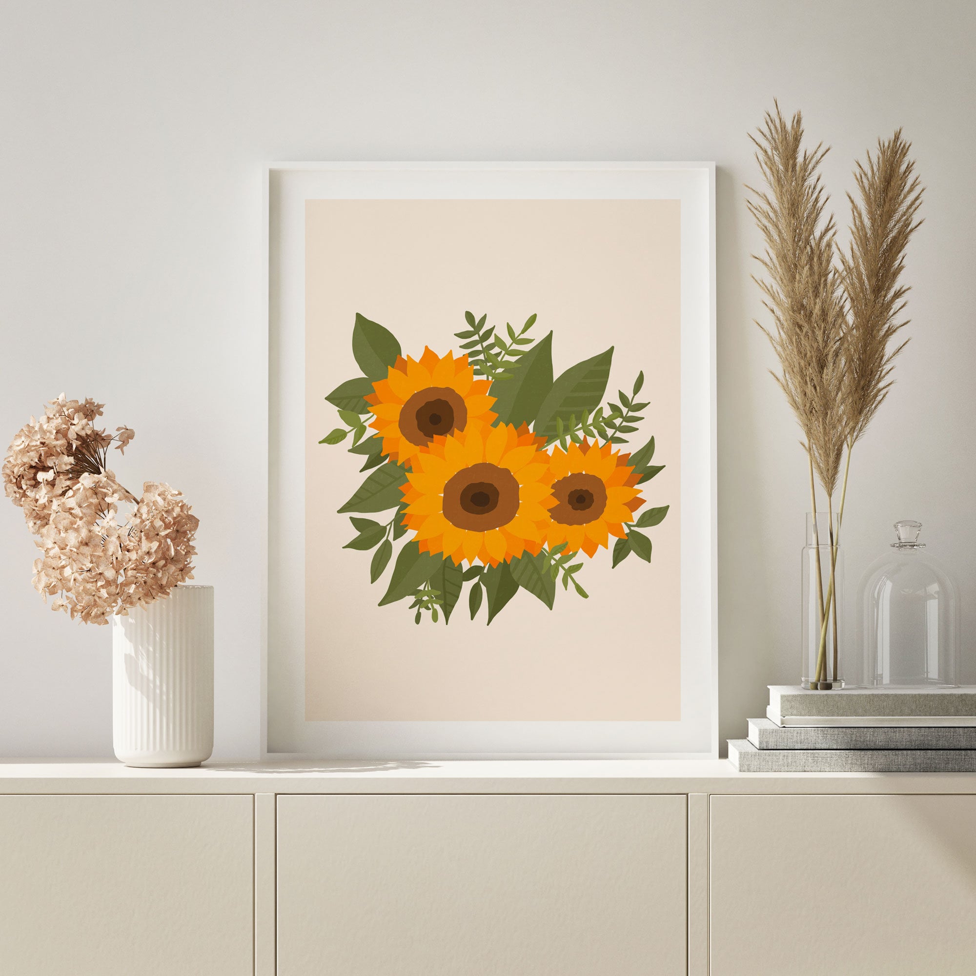 Sunflower Print Flower Wall Art Printable Wall Art - Etsy