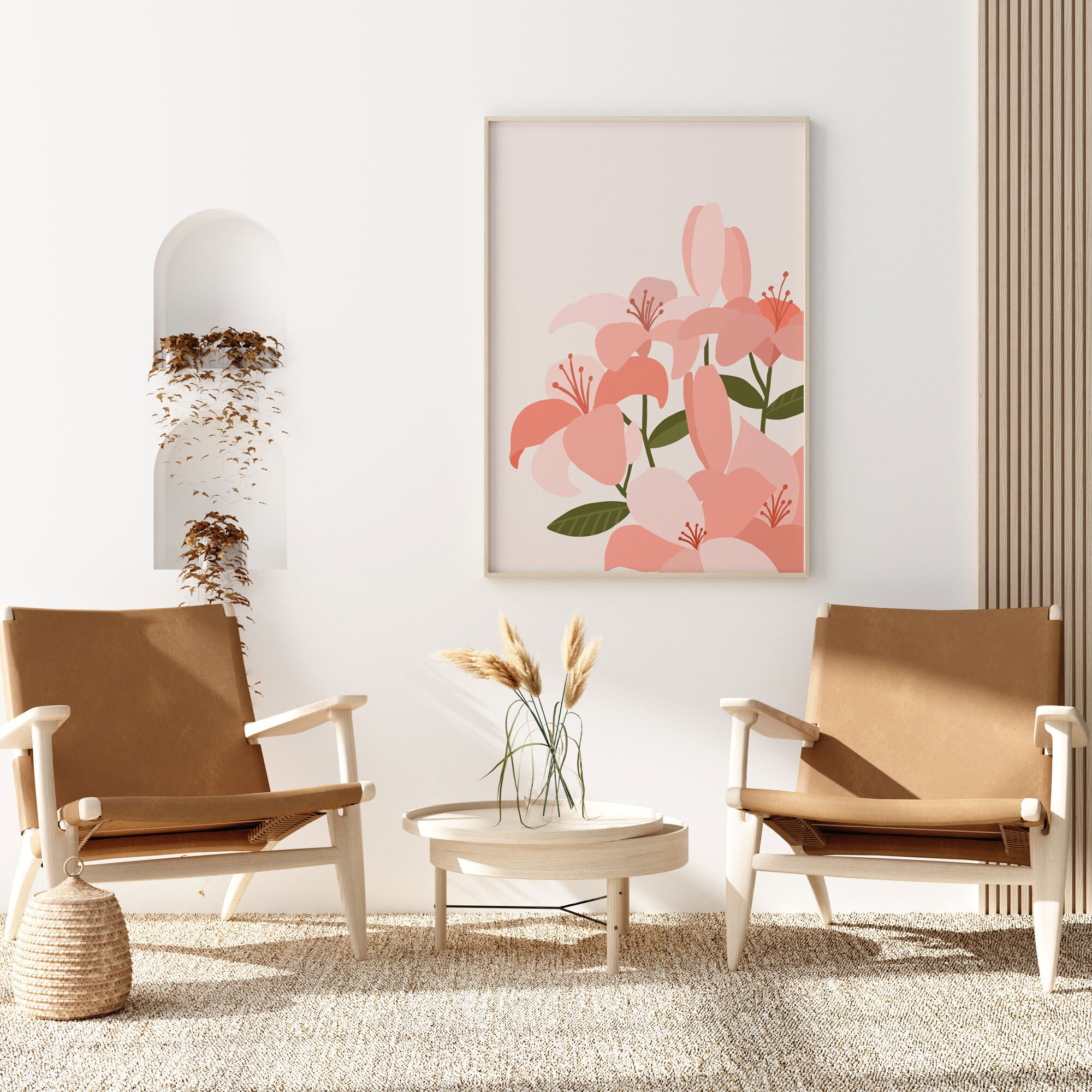 Lily Flower wall art House plant print Flower wall art Etsy