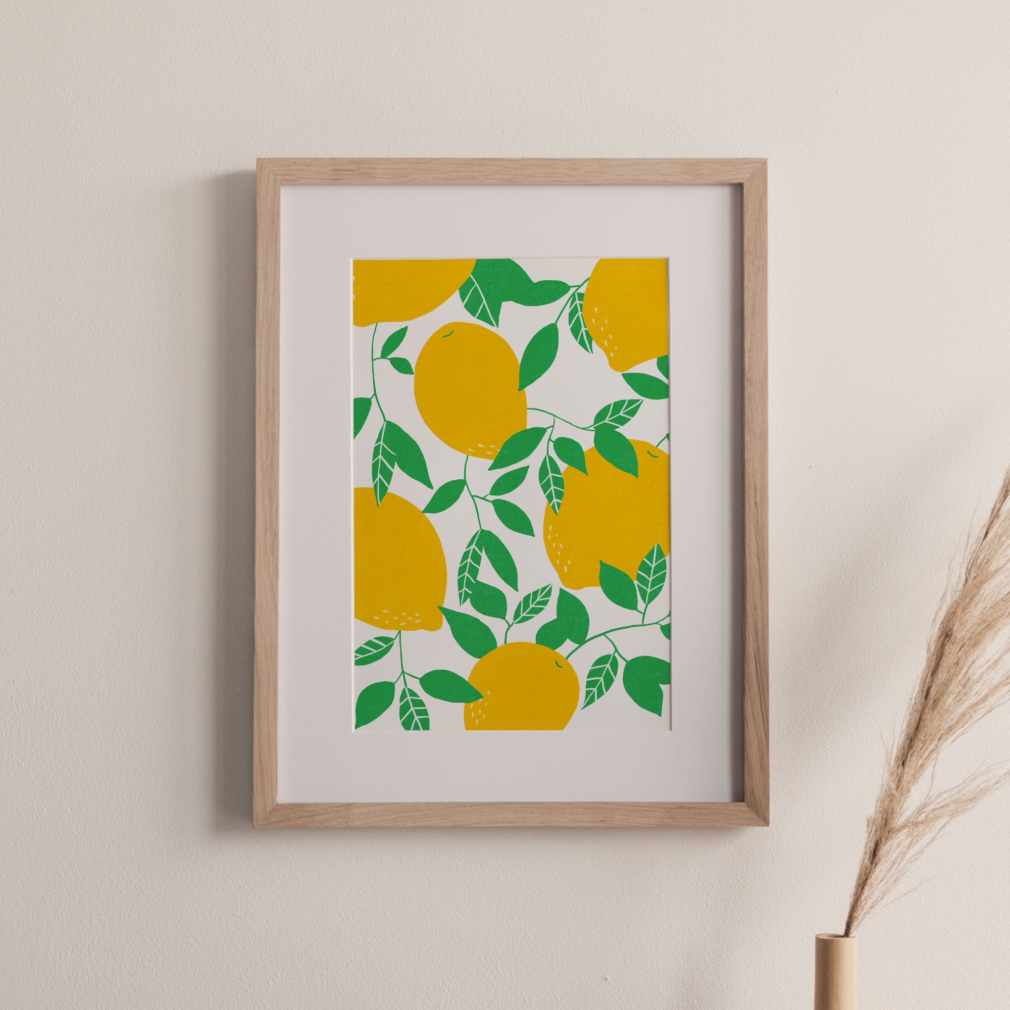 Lemon Tree Print Citrus Wall Art Printable Wall Art Vintage Etsy