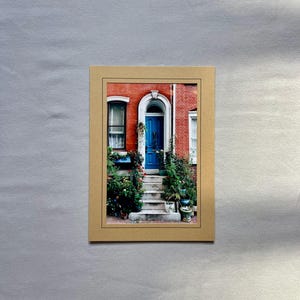 Stoop Garden - Philly Doors, Urban Garden Fotografie, leere Karte, einzigartiges Geschenk für jeden Anlass