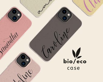 Coque iPhone compostable personnalisée : bambou respectueux de l'environnement, biodégradable
