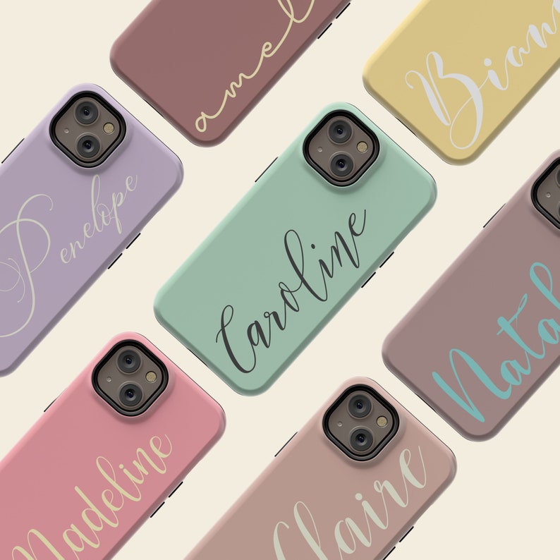 Personalized Case for iPhone 14 13 12 11 Plus Pro Max Mini, Pixel 7, Galaxy S22 S21 S20 Ultra Plus, Custom Cursive Handwritten Script Name