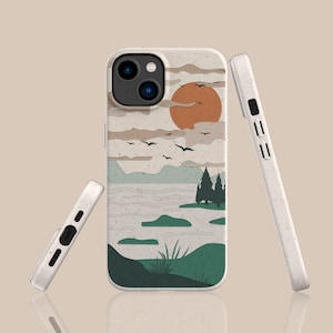 Eco friendly Bamboo Phone Case For iPhone 16, 15, 14, 13, 12, 11, SE, Compostable Phone Case, Wheat Straw Phone Case, Eco Phone Case Gift