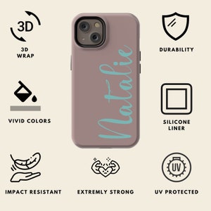 Personalized Case for iPhone 14 13 12 11 Plus Pro Max Mini, Pixel 7, Galaxy S22 S21 S20 Ultra Plus, Custom Cursive Handwritten Script Name