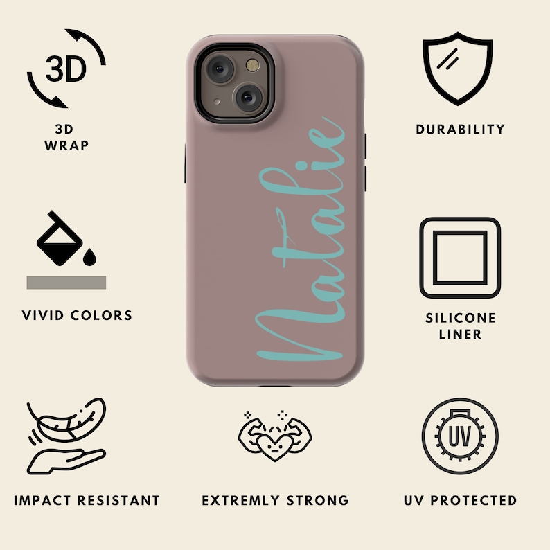 Personalized Case for iPhone 14 13 12 11 Plus Pro Max Mini, Pixel 7, Galaxy S22 S21 S20 Ultra Plus, Custom Cursive Handwritten Script Name