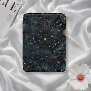 Celestial Kindle Colorsoft Paperwhite Case Hand Strap | 12th 11th Gen 2024 2021 Starry Leather | 7" 6.8" 6" Book Gift