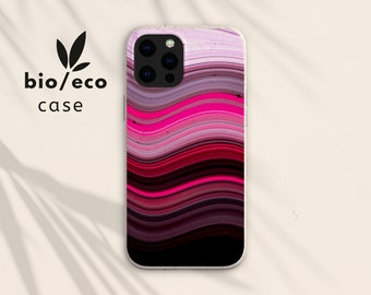 Coque iPhone en bambou Swirl Line : coque biodégradable et respectueuse de l'environnement