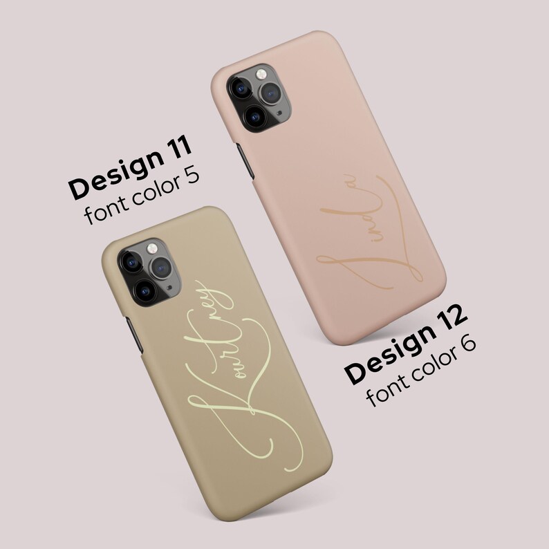Personalized earth-colored iPhone case with custom name or monogram. Fits latest iPhone 16 and older versions. Sleek profile in glossy or matte finish. MagSafe friendly. Unique and protective accessory.