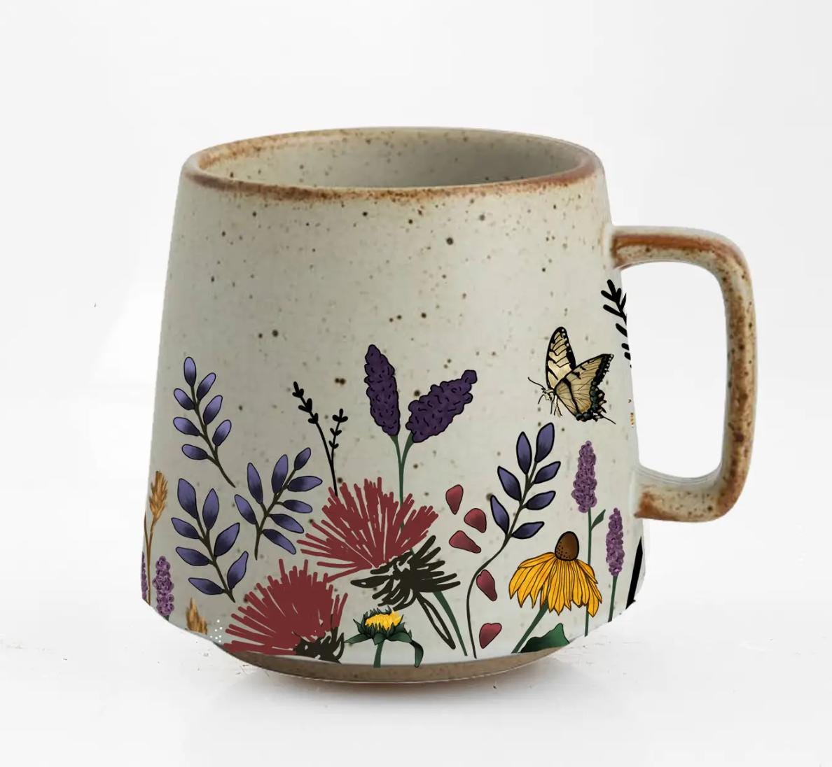 Blooming Butterfly Stoneware Mug