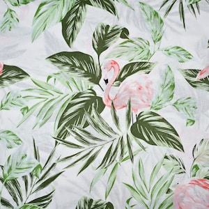 Nursery Decor - Tropical Green Leaves Cotton Fabric Trends