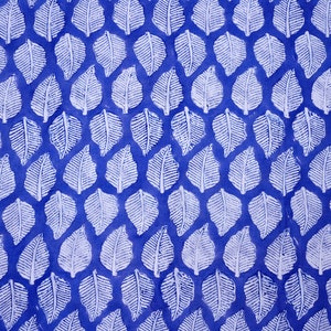 Tecido de algodão floral estampado à mão: estampa indiana por metro