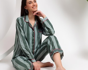 Cotton Night Dress Bridesmaid Pajama Pants Pj Set Pajamas for Women Plus Size Pajama Personalized Gifts Lounge Sleepwear Pure Cotton Pj&#39;s