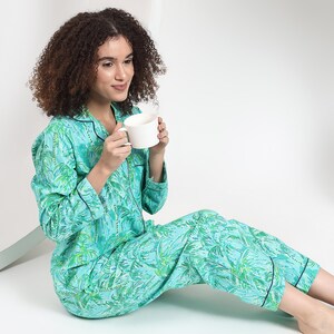 Cotton Pajama Set: Custom Bridesmaid PJs, Women&#39;s Lounge Set