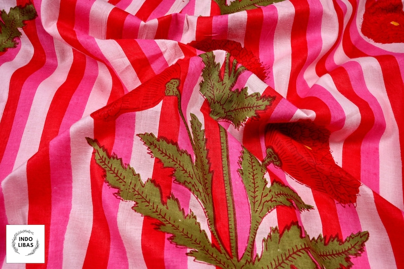 pink and red lining striped fabric for womens clothing