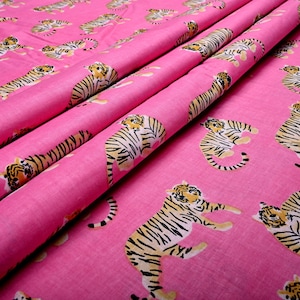 Block Print Stoff Schüttgut Baumwollstoff Geparden Print Möbelstoff Wohndeko Tiger Print Stoff Leopard Print