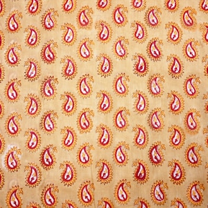 Tessuto stampato a blocchi floreali indiani tagliato su misura – Tessuto di cotone per progetti di quilting, cucito e tappezzeria