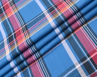 Yarn Dyed Tartan Plaid Cotton Fabric by Yard, Medium Weight 58 Wide Kilts Skirts