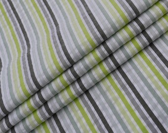Seersucker Stripe Fabric by Yard, Lightweight Wrinkled Cotton for Summer Dress Blouse Shirt