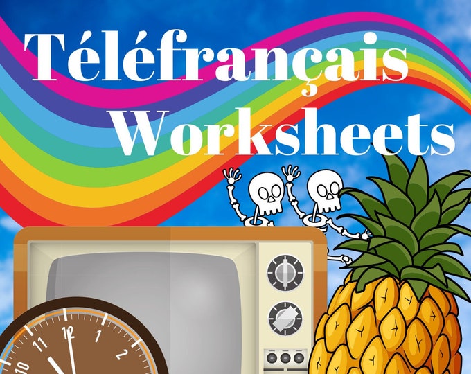 Worksheets for Téléfrançais, Beginning French Video Series (Free on YouTube) ~ Middle School, High School, Homeschool ~ Listening Practice