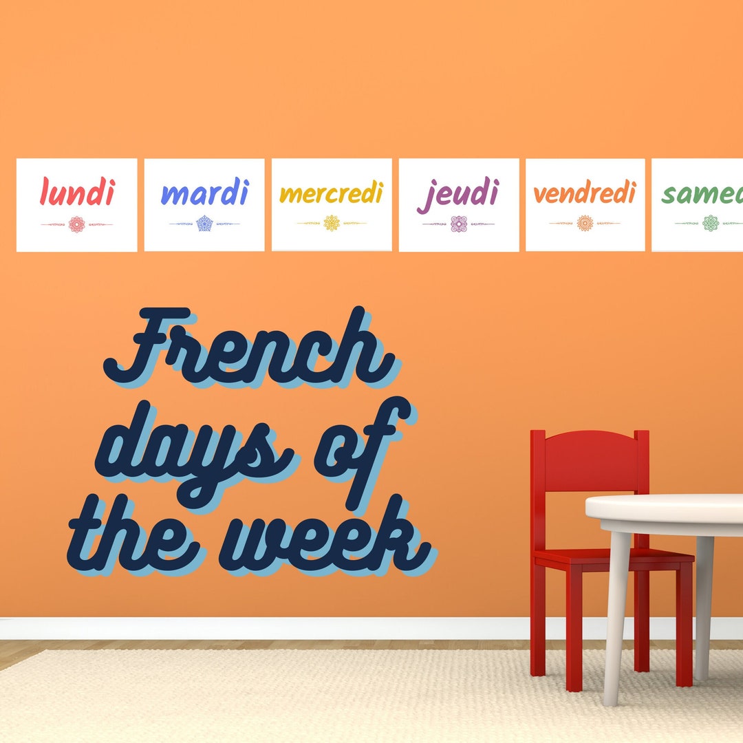 French Days Of The Week Colouring Sheet