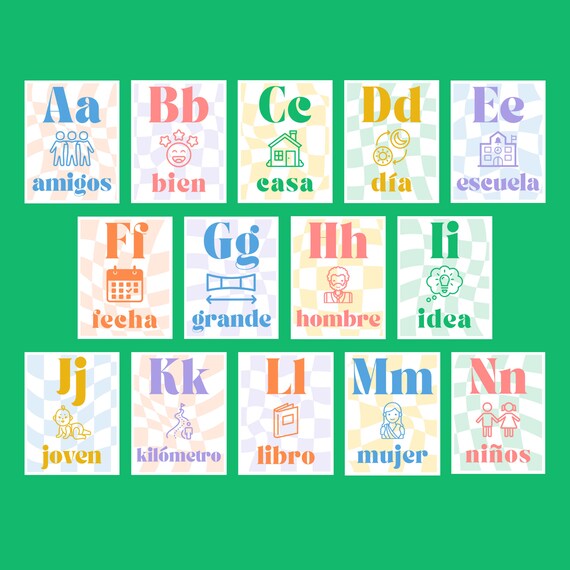 Spaans Alfabet Afdrukbaar Font For Cricut Vectorafbeeldingen