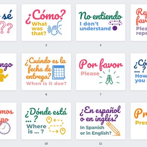 Spanish Classroom Phrases Printable Poster Set ~ Cursive AND Print Versions Included ~ Spanish Classroom Decor ~ PDF ~ Decoration ~ Spain