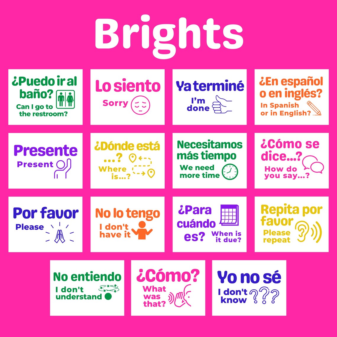 Spanish Classroom Phrases Bulletin Board Printables ~ Class Decor ...