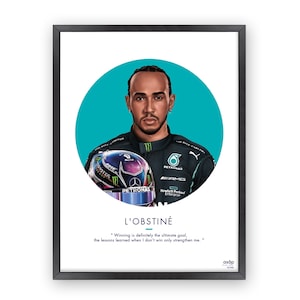 Lewis Hamilton Poster - Formula 1 illustration - Mercedes - F1 - Digital Print - Wall Art - Decoration