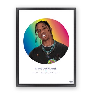 Travis Scott Poster - Travis Scott Illustration - Portrait Travis - Digital Print - Quote - Wall Art - Decoration