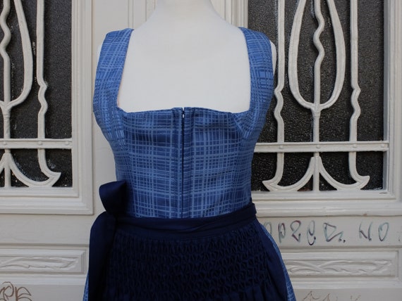 Dirndl with apron, vintage dirndl, blue, size 38 - image 1