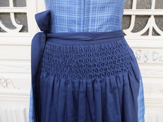 Dirndl with apron, vintage dirndl, blue, size 38 - image 4