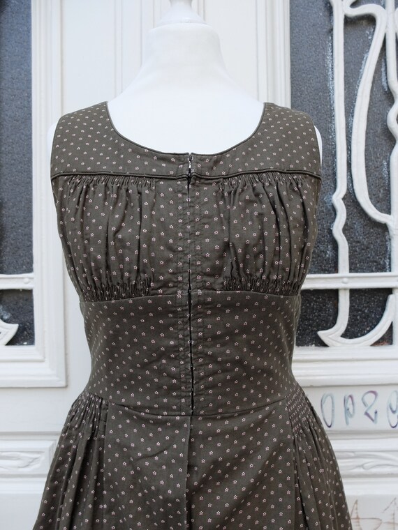 Dirndl, Vintage Dirndl, olive / pink, size 34 - 36