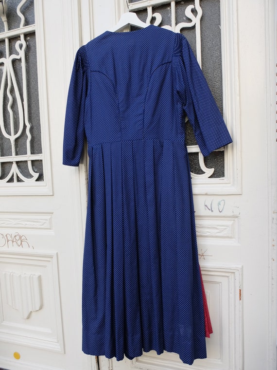 Dirndl with apron, vintage dirndl, blue / red, si… - image 4