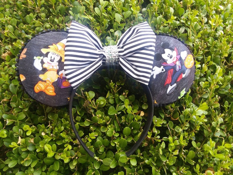 Halloween Minnie and Mickey Ears Mickey/'s not so Scary Halloween Double sided Ears