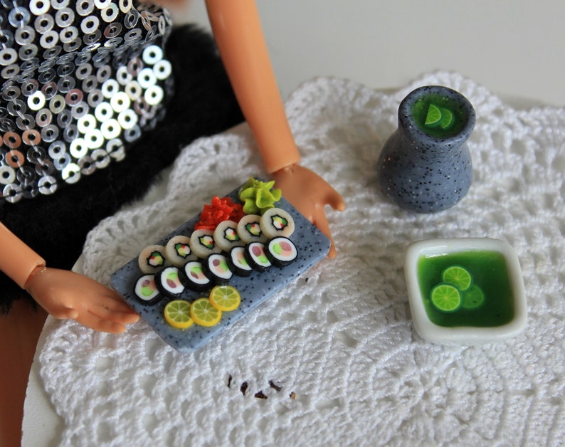 Food for Barbie. Miniature sushi for doll house. | Etsy