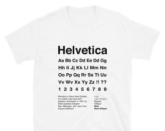 Helvetica T-Shirt for graphic design and typography lovers.